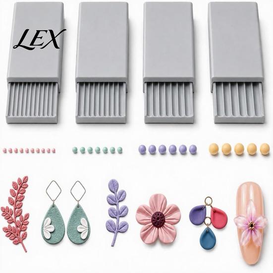 Polymer Clay Bead Roller 4Pcs Gel Ball Maker Tool, 2mm 3mm 4mm 5mm Roller, Small Molding Tool Shaping Molds for DIY Earring, Flower Jewelry