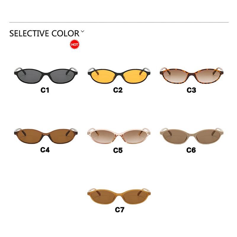 Classic Vintage Oval Sunglasses Women Men Small Frame Simple Trend Sun Glasses Driving Fishing Shade Glasses