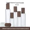 Tarro de Crema Cremosa Esmerilado con Veta de Madera - Botella Cosmética Sellada para Contorno de Ojos y Crema Facial Oscura Recargable
