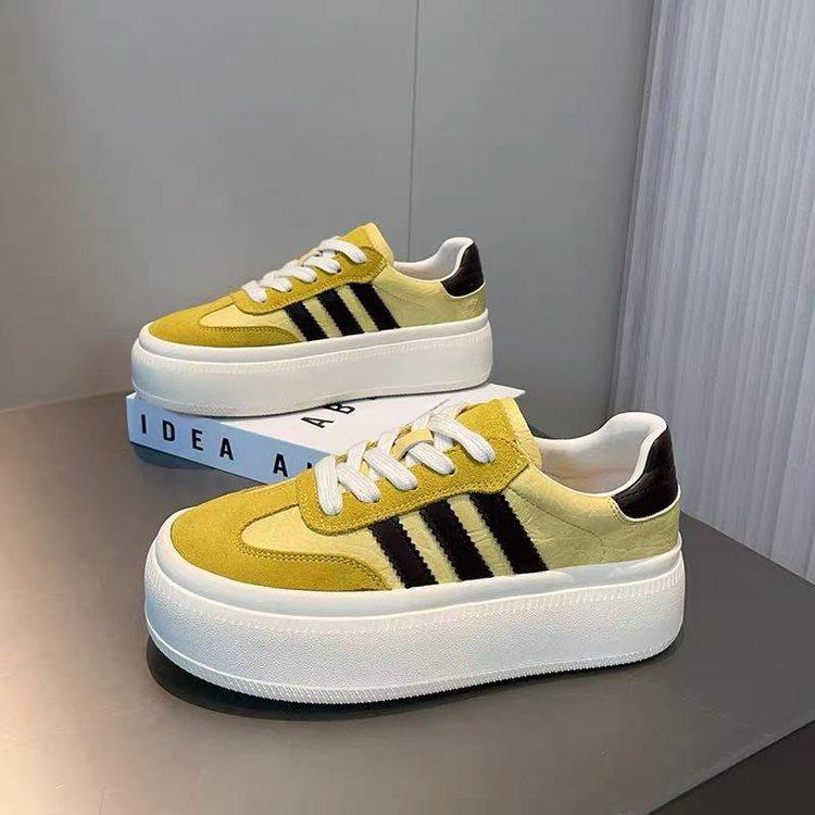 Dexun shoes women's 2025 new platform shoes versatile popular popular white shoes sports shoes women's shoes casual board shoes