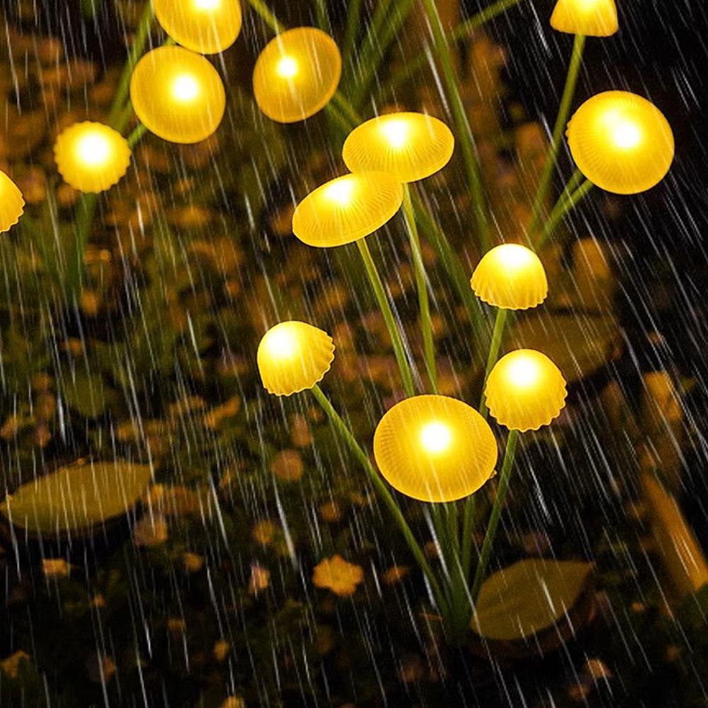 Solar Garden Lights Dual Mode Led Solar Mushroom Lights Waterproof Decor Yard Patio Pathway Jellyfish for Garden Ambiance