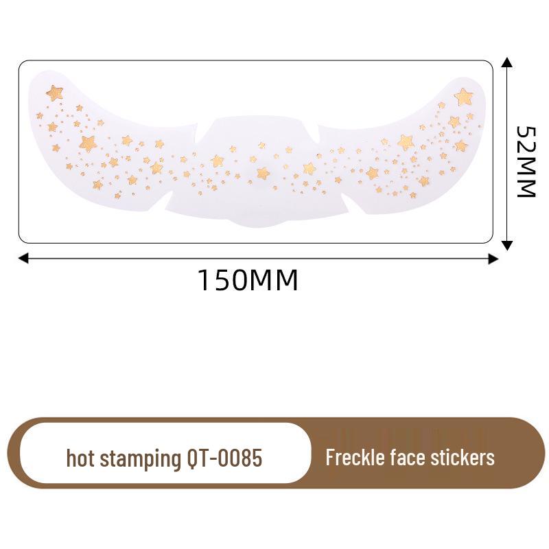 

Водонепроникні металізовані тату-зірочки: Блискучі наклейки для обличчя та тіла для вечірки та виступу, європейський та американський стиль 150*52mm