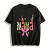 Fun Cartoon Mama Print Casual Top For Family Pure Cotton T-shirt