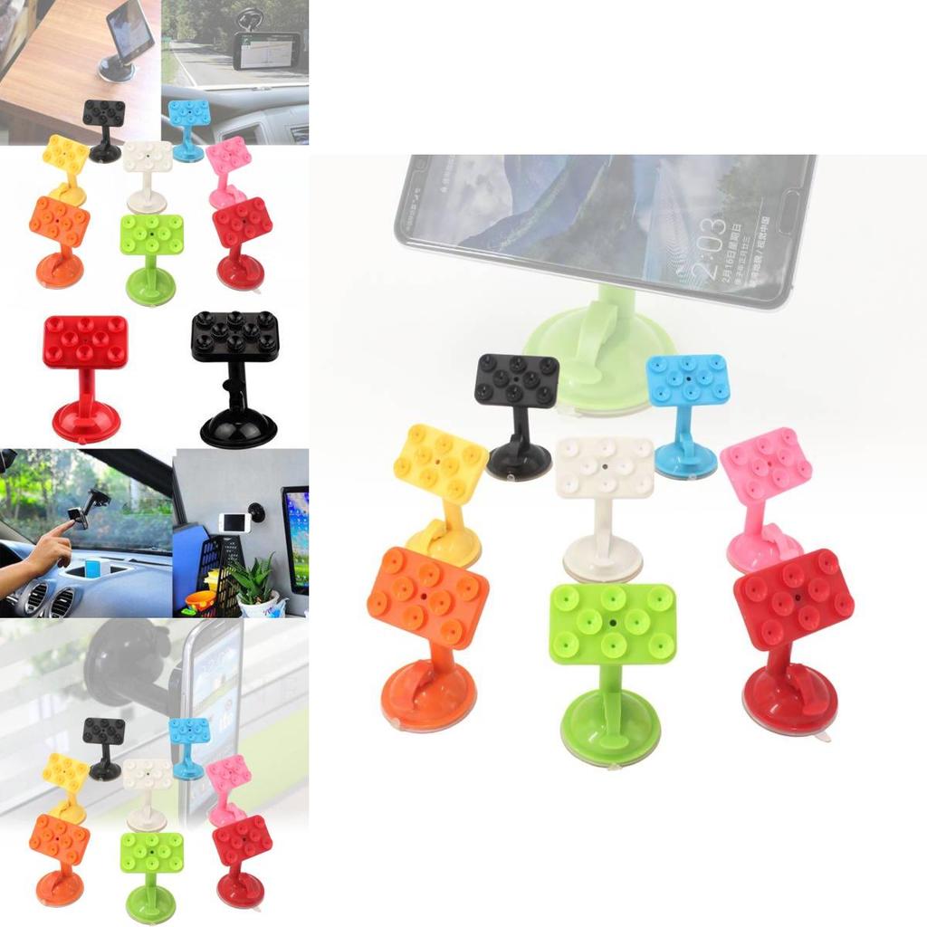 Universelle Autohalterung mit 8 Saugnäpfen 360 Grad drehbare Armaturenbrett-Handyhalterung