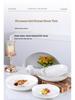 Ceramic Gold Rim Bone China Tableware Set - Microwave Safe Deep Plate, Rice Bowl for Home and Hotel Use.