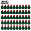 10-100PCS Mini Christmas Tree Ornaments Hats and Scarves Red Green Knit Yarn Pom Pom Holiday Hanging Decor Party Accessories