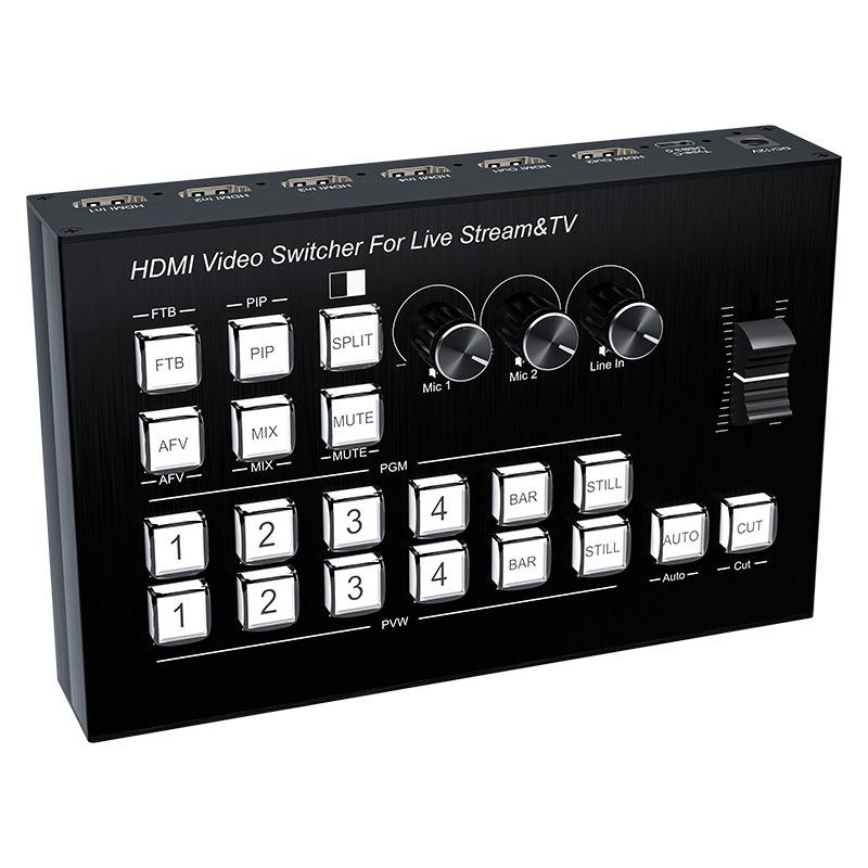 4x2 HDMI Switcher with Type-C Capture & OSD Display - 4-Channel Game Switch