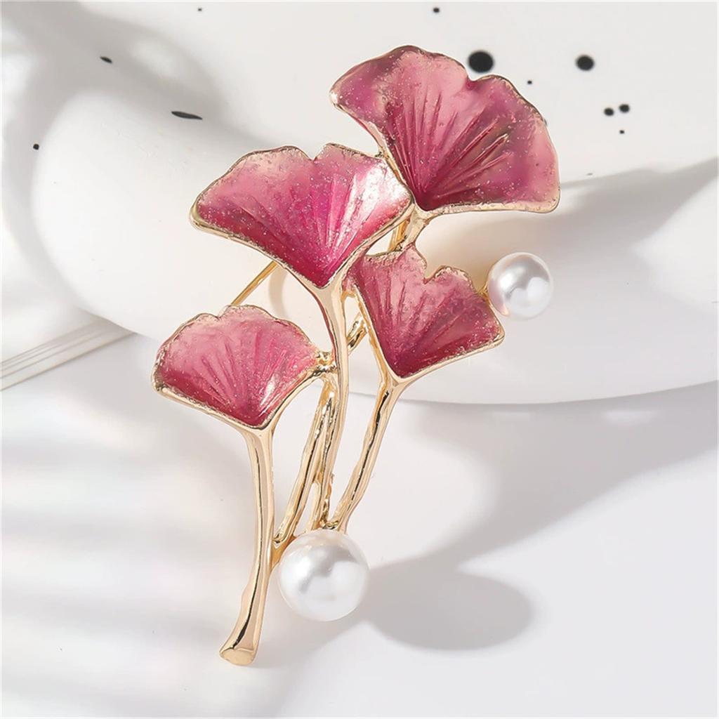 1Pc Charm Retro Ginkgo Leaf Broch Elegant Classical Pin Clothing Bag Jewelry Accessories Party Festival Gifts Souvenirs Trendy