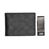 New COACH Boxed PVC Wallet Set And Wallet Mini Men's Black CE441-MI5