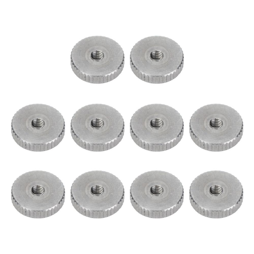 10pcs Durable Hand Tightening Nuts Flat Head Metric Thread Nut Knurled Thumb Nuts For 3D Printer