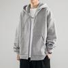 Men's Versatile Zip-Up Hooded Cardigan Jacket - Loose Fit, Solid Color, Plus Size, for Spring & Autumn Casual Wear