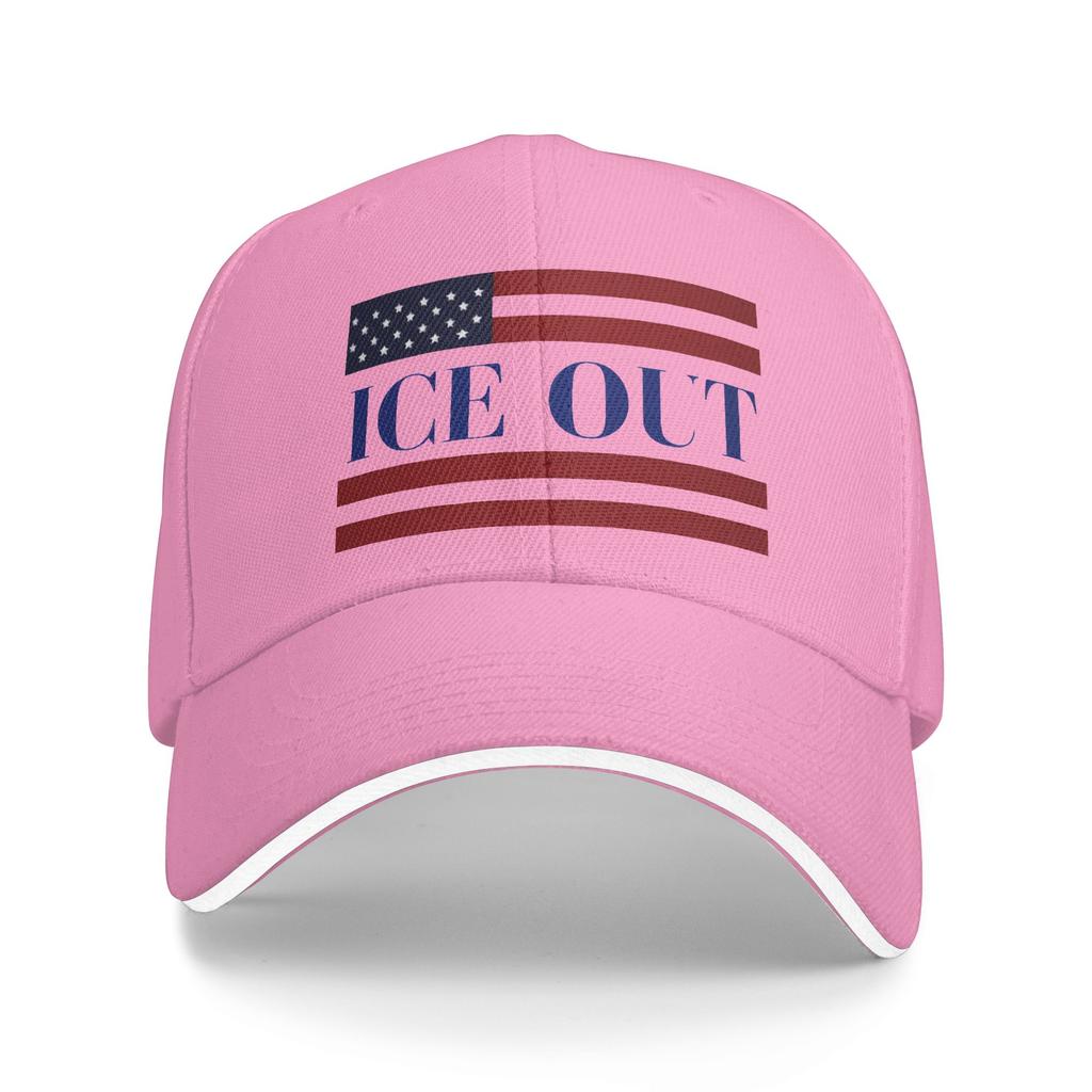 Ice Out US Flag Print Baseball Cap Fashion Hip Hop Hats Summer Women Men Kpop Rock Baseball Caps