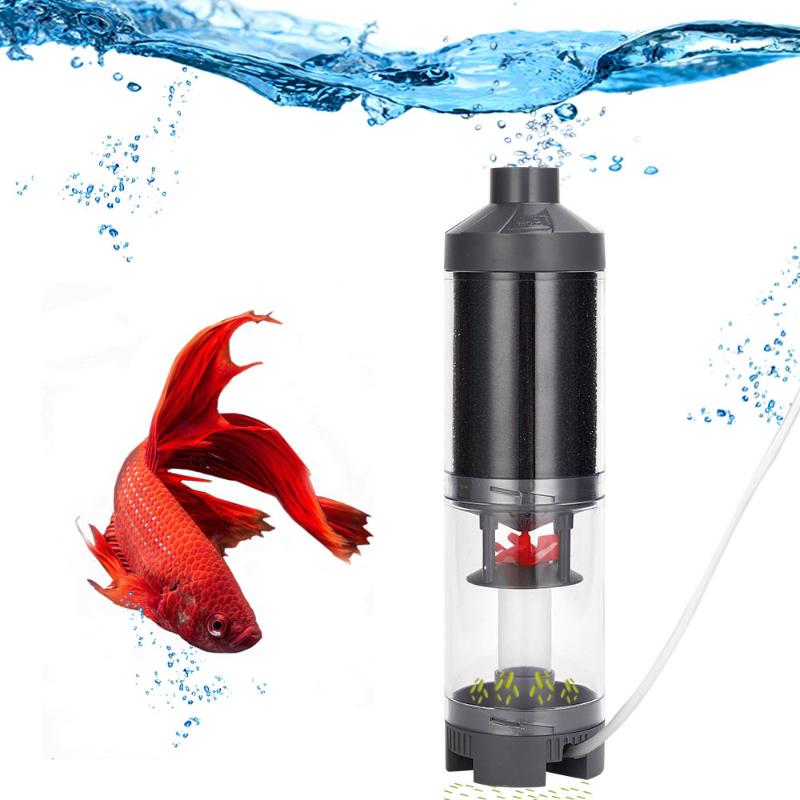 Aquarium Fish Excrement Collector Toilet Automatic Filter Cleaning For Fish Tank Bio-Sponges With Media Balls Oxygen Increasing