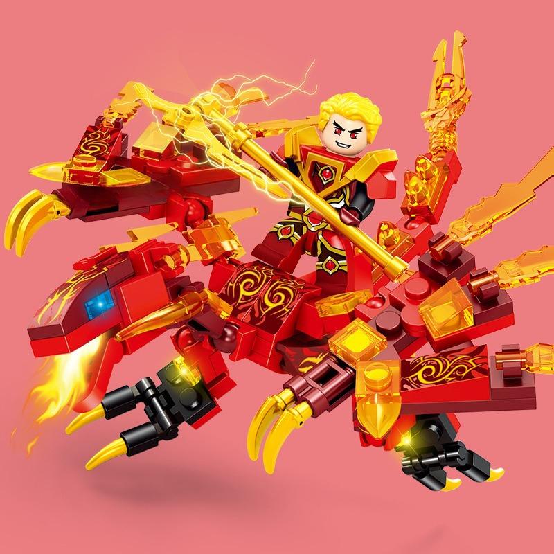 Senbao 1058-61 Royal Dragon Junior Ninja Taicang Thunder Dragon Children'S Assembling Building Block Boys Educational Diy Toys