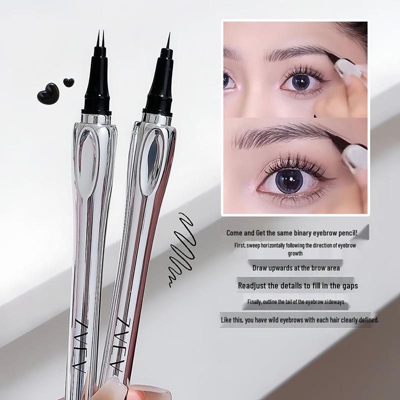 

ZVEV Dual-Ended Eyebrow Pencil: Waterproof, Smudge-Proof, Non-Fading Eyeliner 1g