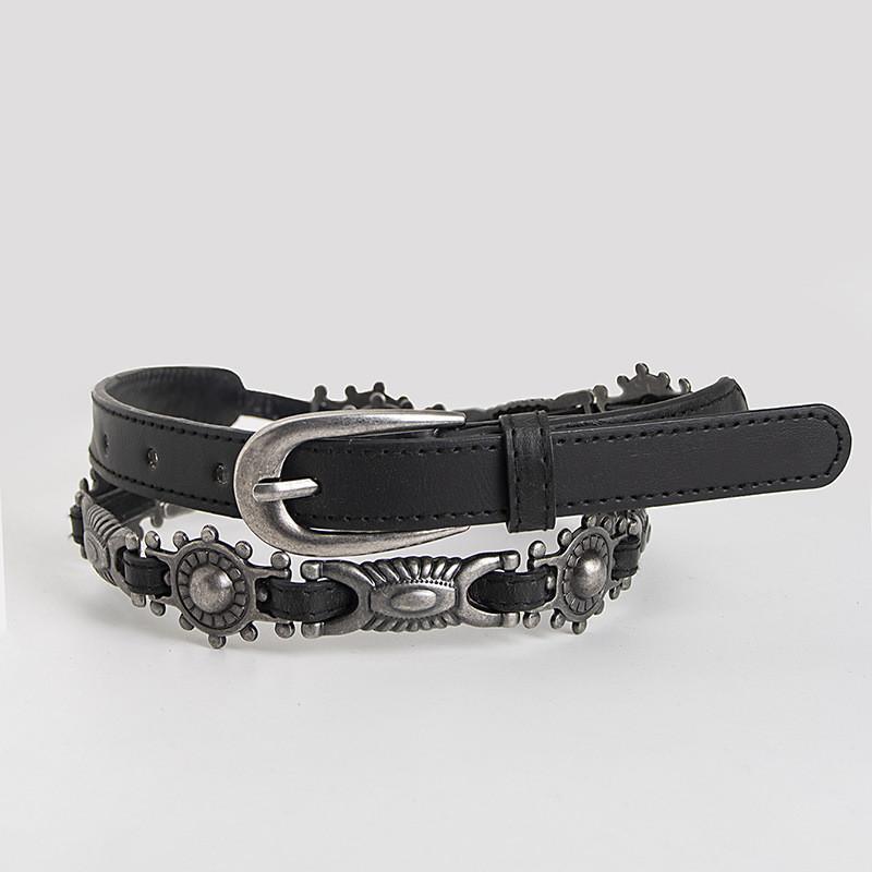 Alloy Punk Belt Buckle With Geometric Shape For Casual Wear