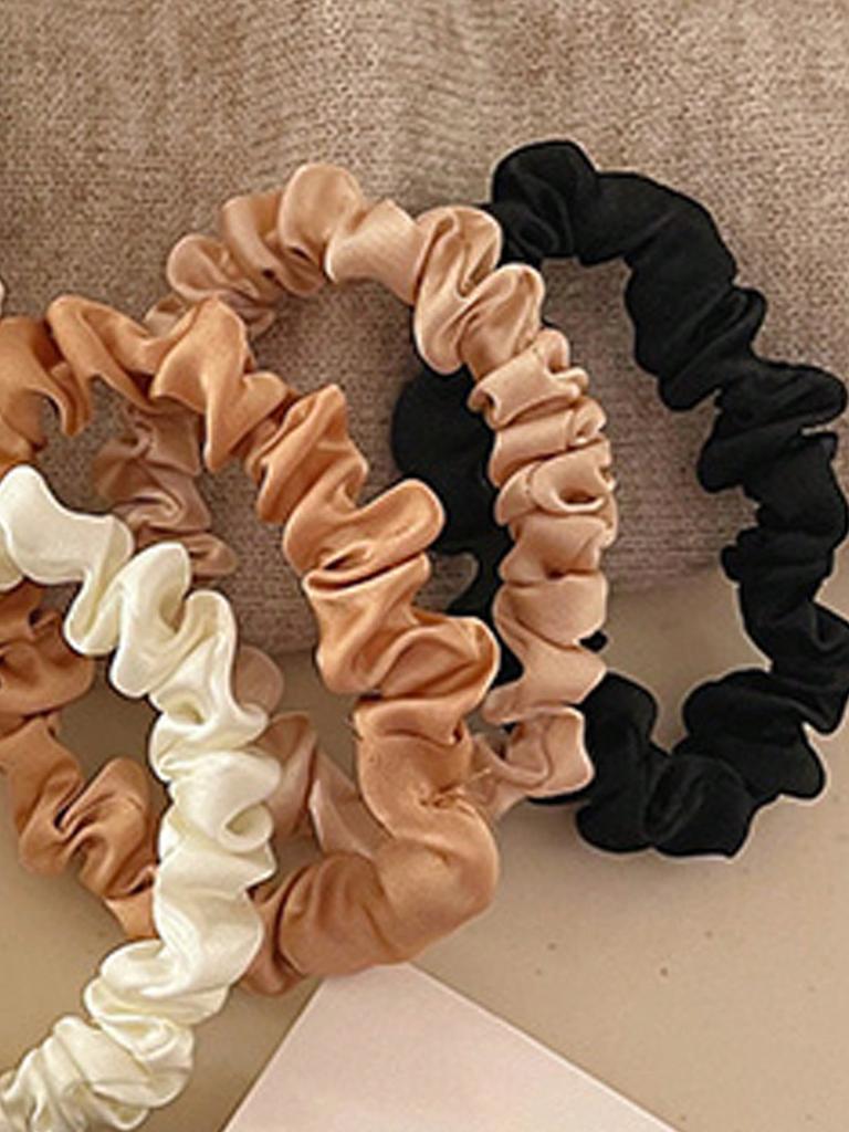4 Pcs Fashion Simplicity Wrinkled Large Intestine Headbands For Women Girls Party Hair Accessories