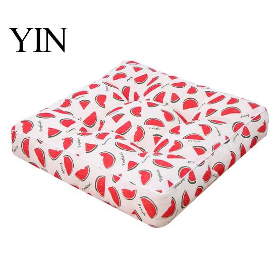 Supportive Cushion for Bay Window Modern Stylish Chair Cushion, Ultra Soft Square Geometric or Comfortable Floor Seat Mat Meditation Plant Prints,
