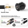 Pressure Washer Hose Adapter 1/4 Quick Connect With Valve to Control Water Flow for Karcher Lavor Nilfisk Parkside Bosch AR Hose