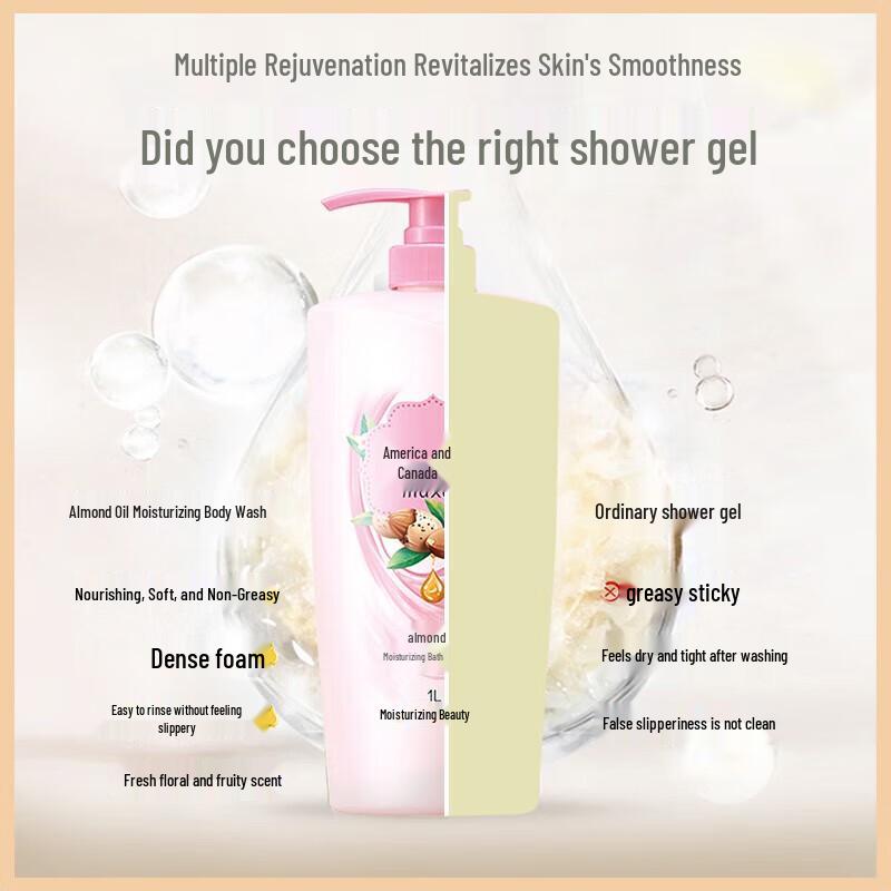 Maxam Moisturizing & Refreshing Shower Gel (3x1L Pack)