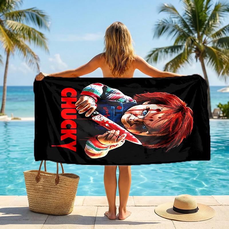 Chucky Fashion Beach Towel: Ideal for Summer Adventures Soft, Absorbent and Quick Drying Suitable for Swimming and Bathing
