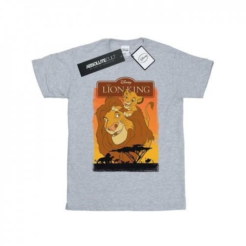 Disney Womens/Ladies The Lion King Simba And Mufasa Cotton Boyfriend T-Shirt