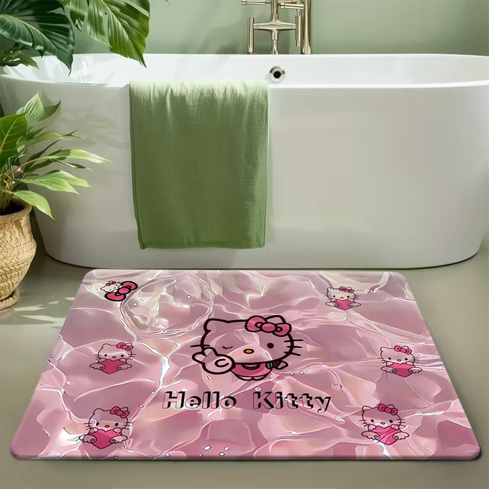 1pc of Sanrio Hello Kitty Family Patterned Vintage Large Carpet for Living Room Decoration, Floor Mat, Bay Window Coffee Table