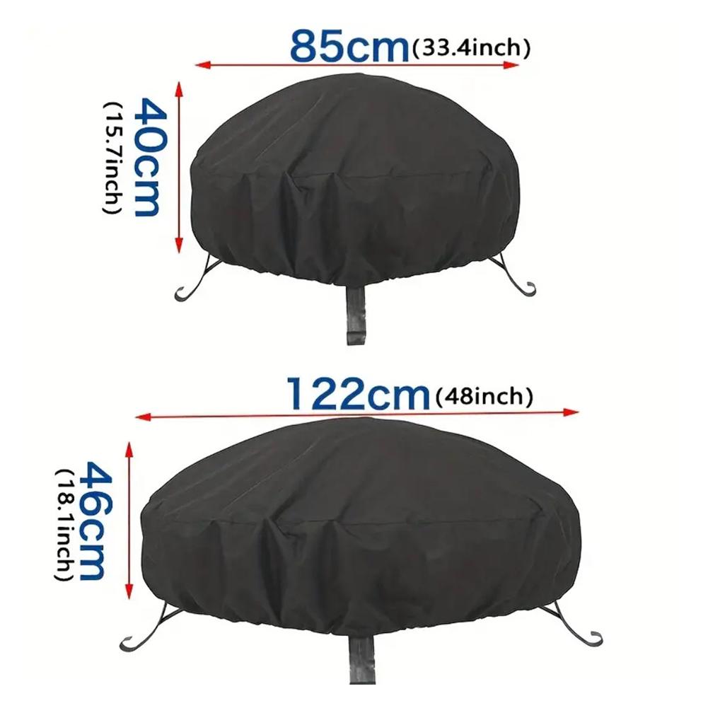 For Outdoor In Harsh Weather Cover High-density Waterproof Oxford Cloth Fire Pit Cover Dur-able Lightweight Easy To Pack Cover