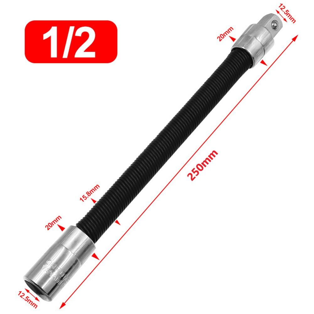 1/4 3/8 1/2 Driver Extension Rod Extension Rod Adapter Flexible Long Socket Metal Shaft Conversion Head Ratchet Wrench
