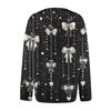 Women's Fashion Printed Long Sleeve Knitted Cardigan Button Down Jacket