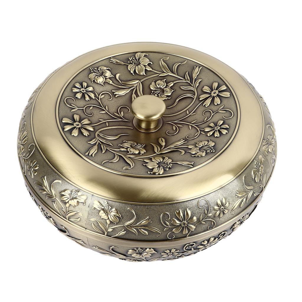 Dry Fruit Box Vintage Nuts Box Retro Dry Fruit Container with Lid for Living Room Hotel Reception