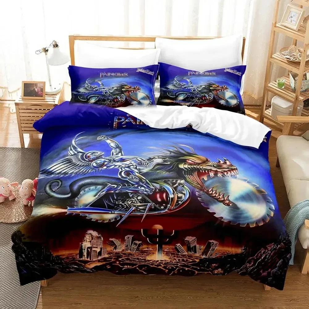 3D-Druck Judas Priest Bettwäsche-Set Einzelbett Twin Doppelbett Queen King Cal King Größe Bettwäsche-Set