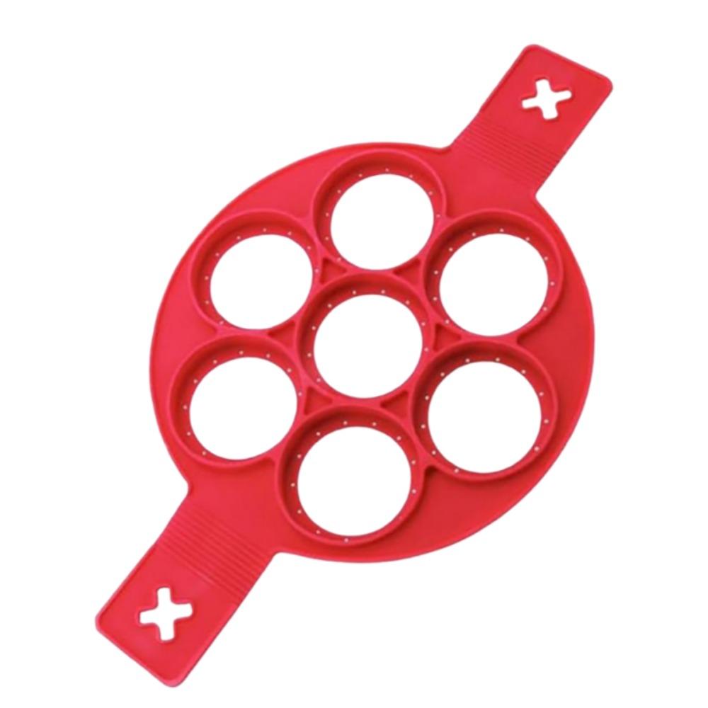 1Pcs Round Egg Griddle 7 Hole Food Grade Silicone Nonstick Pan Egg Pancake Mold Home Cooking Kitchen Baking Accessories