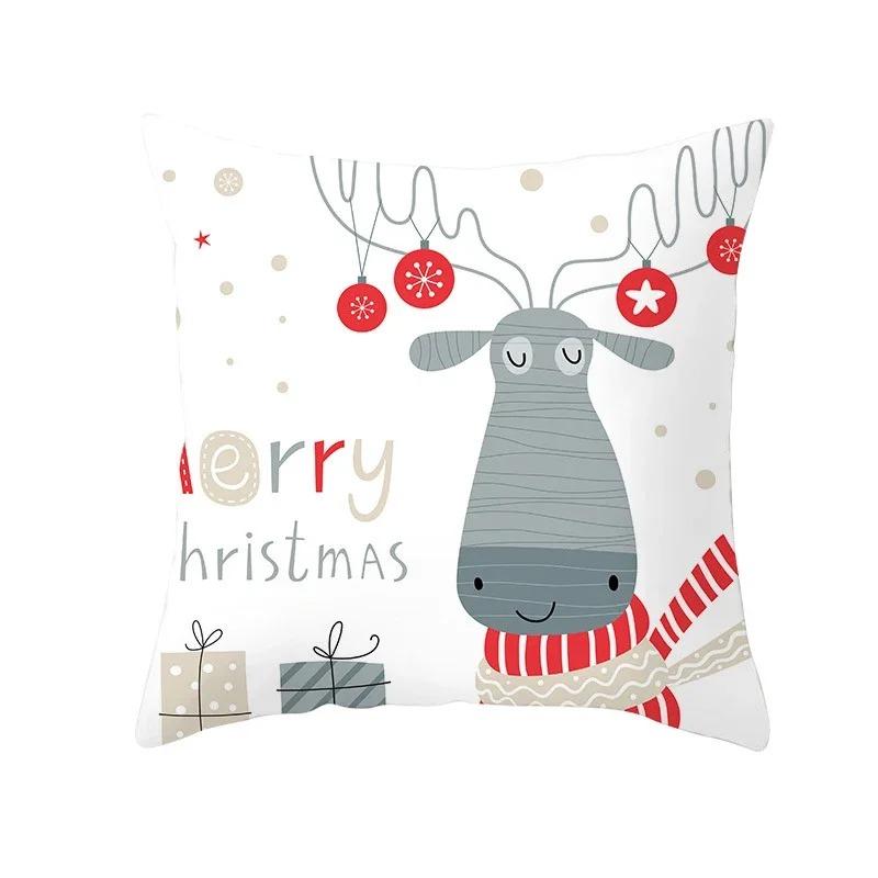 Christmas Themed Pillowcases Car Accessories Office Santa Claus Living Room Sofa Home Pillowcases