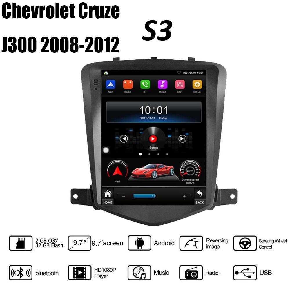 

2 Din Android автомобильный радиоприемник с сенсорным экраном для Chevrolet Cruze J300 2008-2012 4 ядра Carplay DSP GPS-навигация мультимедийный плеер 2 + 32 ГБ 2+32GB
