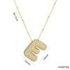 Elegante Collana con Ciondolo Alfabeto in Oro 18 Carati Placcato Zircone