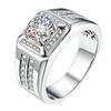 2026 Men's Ring Full Diamond Fashion Light Luxury Men's Open Ring Accessories