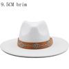 Simple. CM Brim Autumn and Winter Men's and Women's Woolen Jazz Hat New Big Eaves Hat Fashion Flat Top Hat