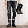 [One piece] Rain shoes men's short and medium non-slip waterproof shoes outdoor water boots warm fishing rain boots rubber shoes