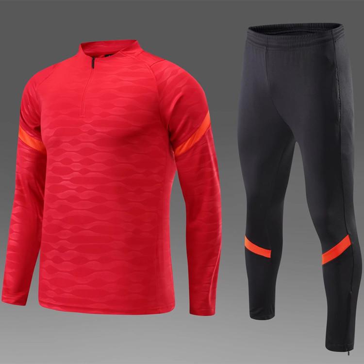 Football Jersey Long Sleeve Autumn And Winter Unfleece Sweater Pullover Training Adult Suit Printing Casual Sports Jersey