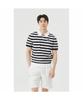 Goldeunbeeo (M) Striped Collar Sweater G4Wam26301Bkx