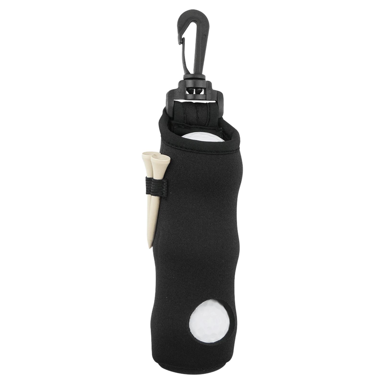 

Golf Ball Carry Bag Holder 2 in 1 Golf Ball & Golf Tee Holder Pouch with Clip Gifts for Golf Lovers Friends чёрный