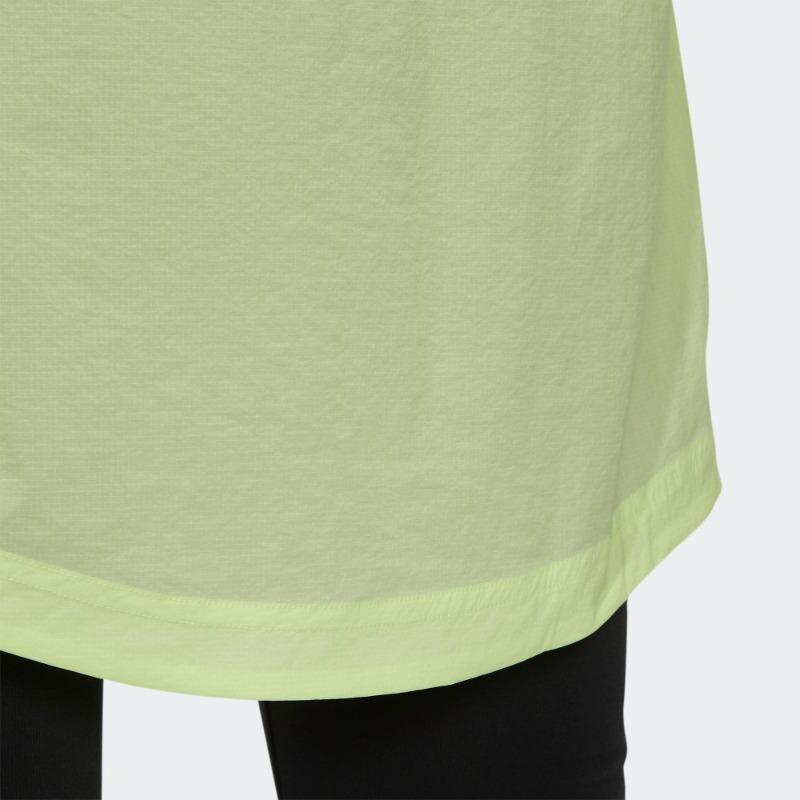 Adidas Printed Striped Logo Drawstring Waist Long Sports Jacket Women Jacket Yellow HI6852