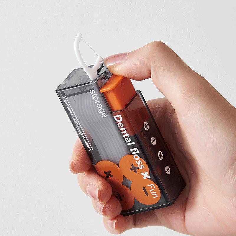 Automatic Pop-up Portable Mini Floss and Toothpick Storage Box