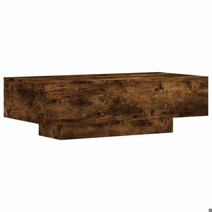 VidaXL Coffee Table Smoked Oak 100x49.5x31 Cm Engineered Wood 833893
