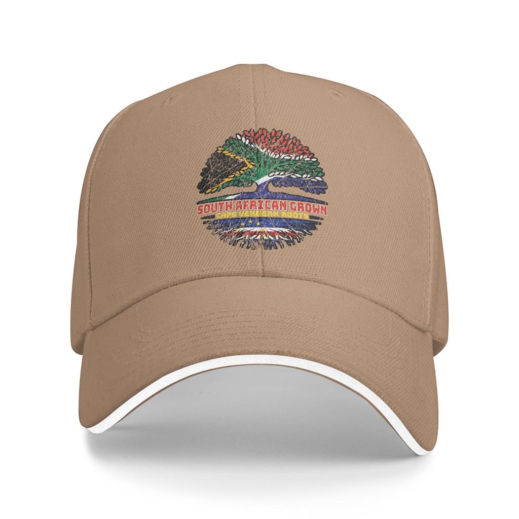 Vintage Cape Verde South African South Africa Tree Roots Flag Golf Cap for Unisex Women Headwear Formal Golf Gift Sun Hats