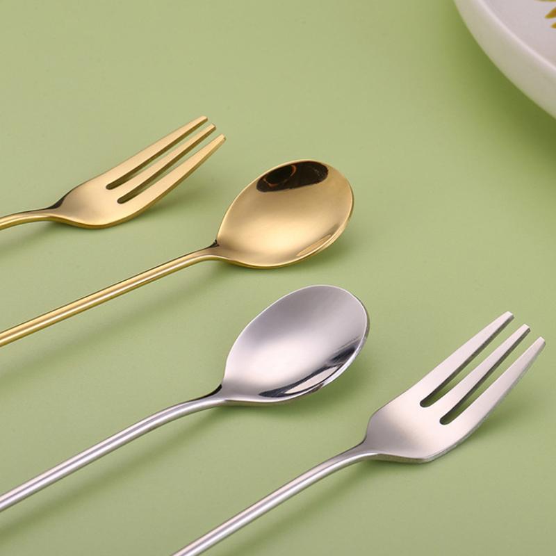 Handle Spoon Five-Pointed Star Gold-Plated Dessert Coffee Tea Long Handle Kitchen Supplies Mixing Spoon Set Heart-Shaped Pendant