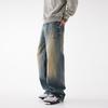 Jeans Boys American Retro High Street Loose Straight Pants Trendy Brand Street Popular Wide Leg Pants Men's and Women's