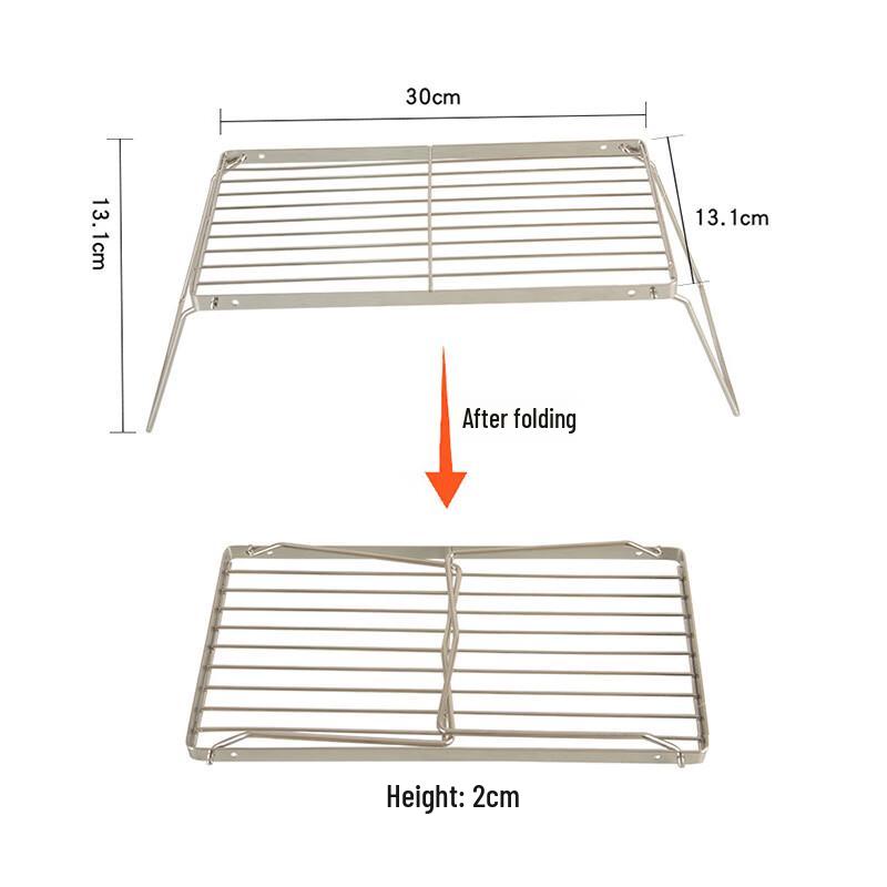 Outdoor Portable Folding Camping Stove Rack 30x13.1 cm