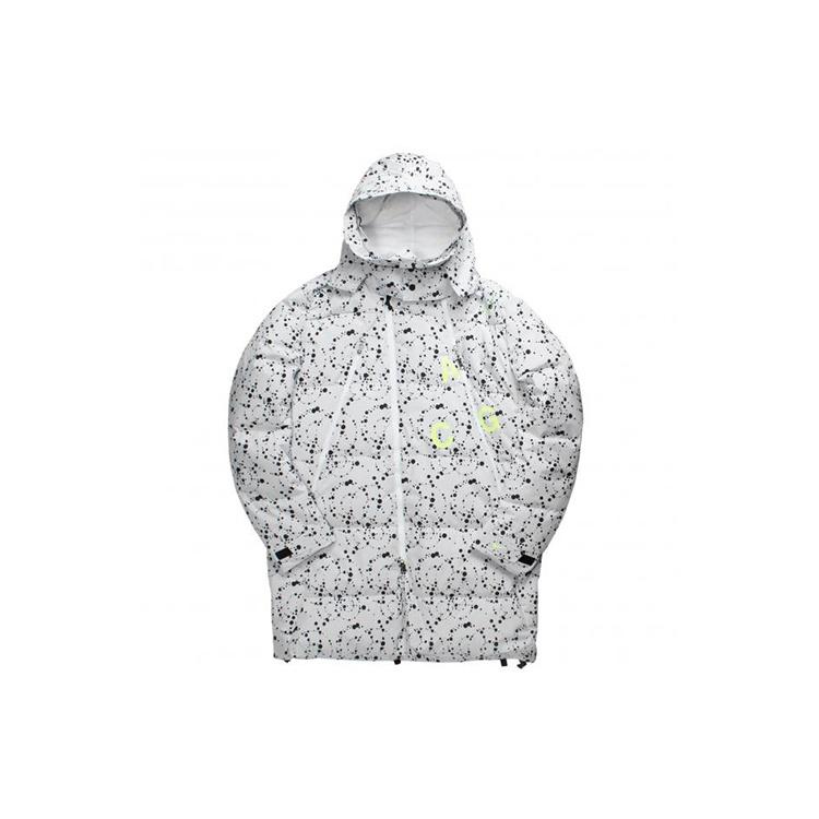 Men s Nike Lab Acg Down-fill Hooded Down Jacket White Black AQ3517-100 L